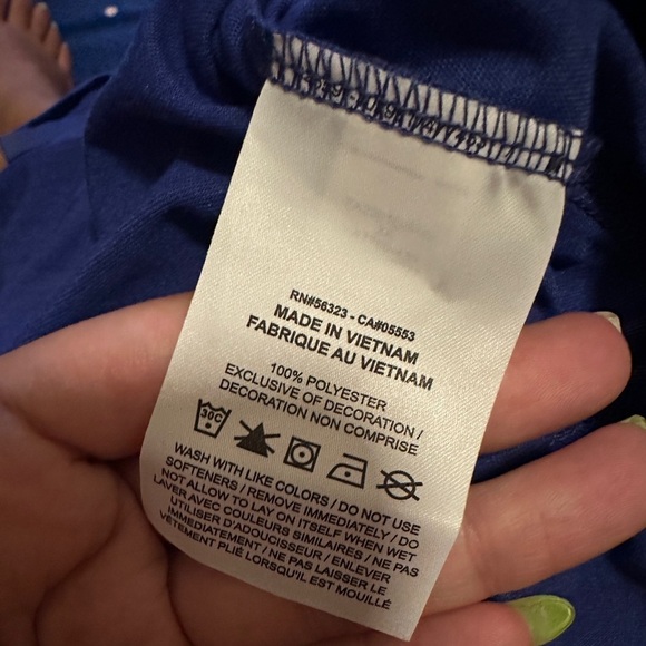 Nike Women's Yoga Dri Fit Crossback Tank Blue 2x - Picture 3 of 3